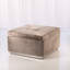 Metro Square Storage Ottoman-Grey Hair-on-Hide