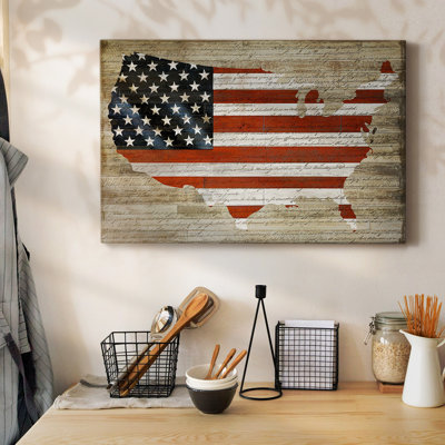 Toile tendue avec drapeau américain