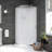 OVE Decors Breeze 40 in. Framed Round Shower Kit w/ Frosted Glass, Base, Wall in Chrome Finish