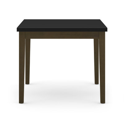 Lenox Wood Waiting Reception End Table Wood Frame Black Melamine Top
