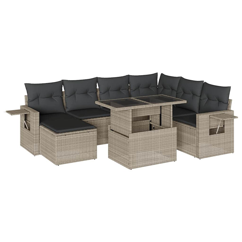  Garden Sofa Set Light Grey, Anthracite