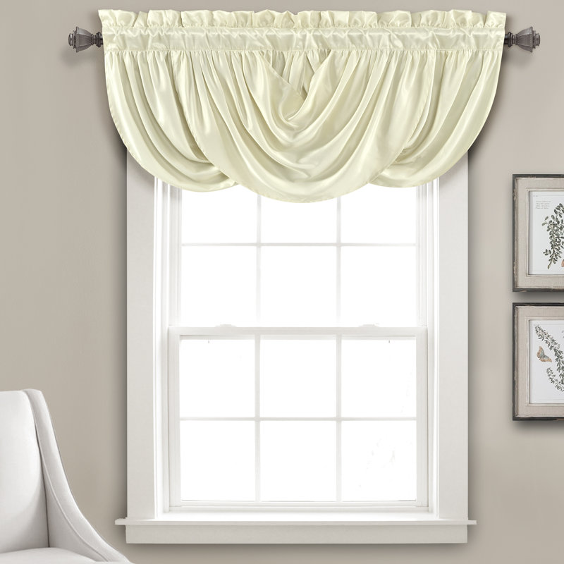 Ivory Polyester Rod Pocket Window Valance