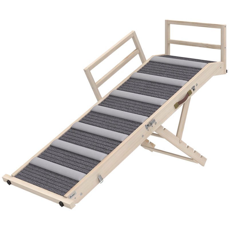 Escaliers / marches pliables pour animaux de compagnie avec rails latéraux, rampe pour chien pour lits hauts, canapés et véhicules