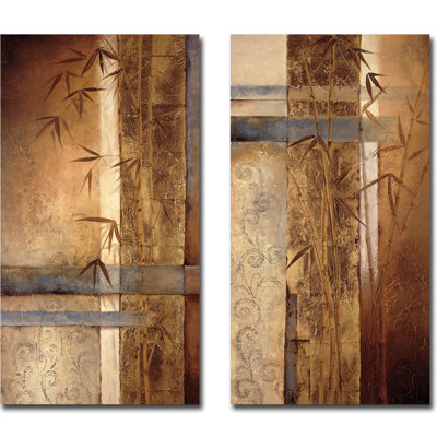 "Bamboo inspirations I & II" par Tito Quintero, ensemble de 2 reproductions d’art sur toile tendue