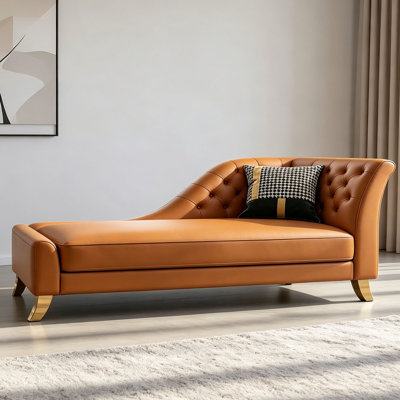 Chaise longue de loisirs en cuir de luxe