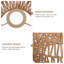 Rattan Woven Lamp Shade, Boho Style Pendant Light Cover For Ceiling Chandelier Wall Sconce