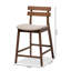 Upholstered Counter Stool with Solid Wood Frame-52150947