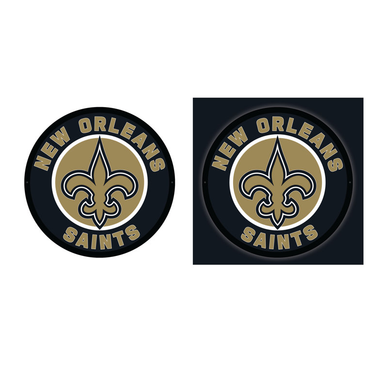 Evergreen Ultra-Thin Edgelight LED Wall Decor, Round, New Orleans Saints-  23 x 23 Inches Made In USA