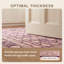 Tapis Heather2 traditionnel de style persan audacieux, or, rose, gris, ivoire, lavable en machine, antidérapant, à poils courts, pour l'intérieur et l'extérieur, adapté aux animaux domestiques, idéal pour le salon, la chambre, la salle à manger, l'entrée, le couloir ou le bureau.-1164111723
