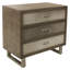 Commode d'appoint 3 tiroirs en peau de vache