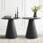 Carnisha Pedestal Round Black End Table
