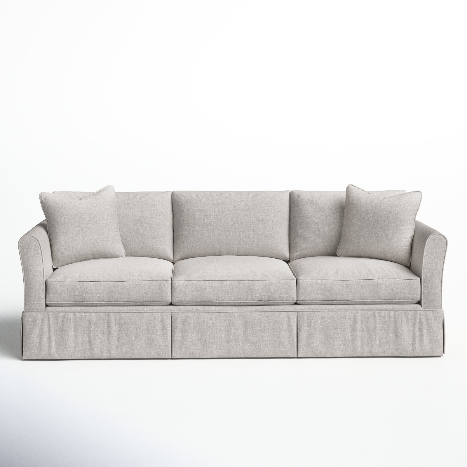 Shelby 82'' Upholstered Sofa, Drusky Ivory Sustain® Basketweave