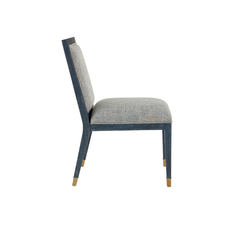 Santos Vintage Side Chair, Barrett Dusk, Gray Polyester Blend, Vintage Navy
