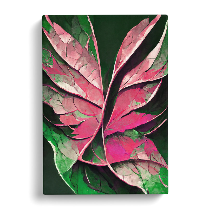 Abstract Leaf No.3 - Wall Art, Wrapped Canvas, 50cm H x 35cm W, No Matte
