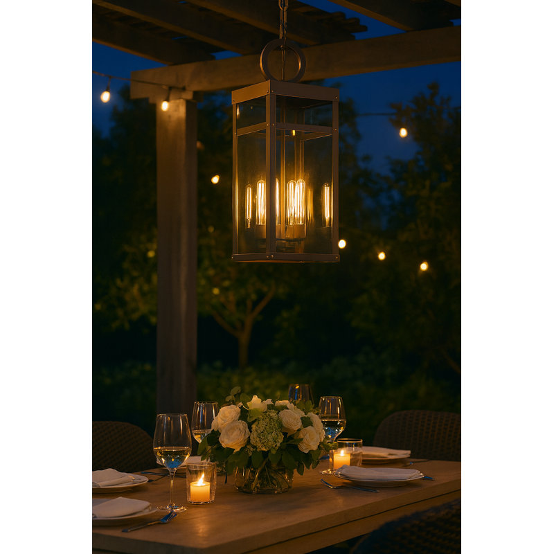 Porter 4-Light Outdoor Hanging lantern, Oil Rubbed Bronze