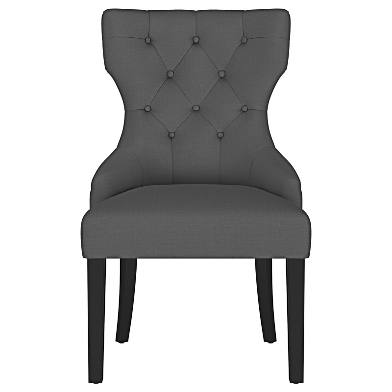 Chaise d'appoint rembourrée, Gris