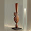 Ornements de sculpture sur bois brun abstrait