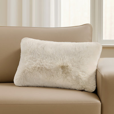 Luxury Soft Faux Chinchilla Fur Throw Pillow Cover 1 Pack, 20”x20”