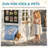 Outdoor Playhouse, Wooden Kids Playhouse with Dog Door for Garden