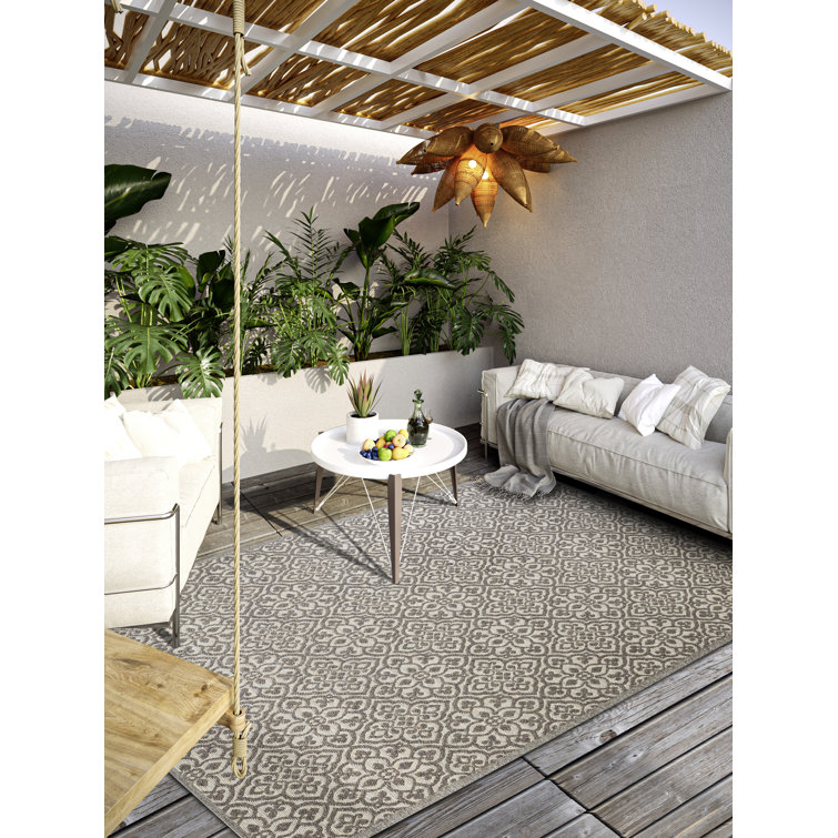 , Brown , Damask Kollektion 1883 Machine Woven Area Rug
