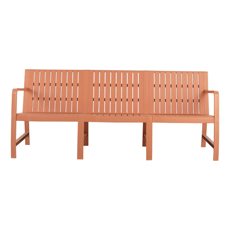 Banc de mobilier intérieur / extérieur, Crème abricot / brun