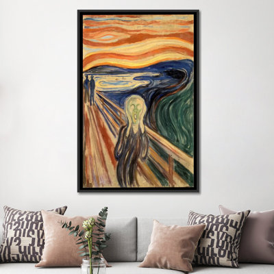 « the scream » par edvard munch it, reproduction sur toile tendue