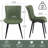 Pu Leather Upholstered Dining Chairs Modern Wingback Side Chairs With Metal Legs-1195136597