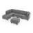 L Shape Modular Sectional Sofa,DIY Combination,Includes Three Single Chair ,Two Corner And Two Ottoman Chenille