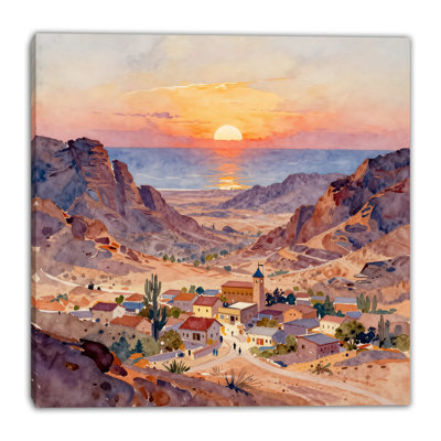 «Sunset Valley Village», art mural sur toile
