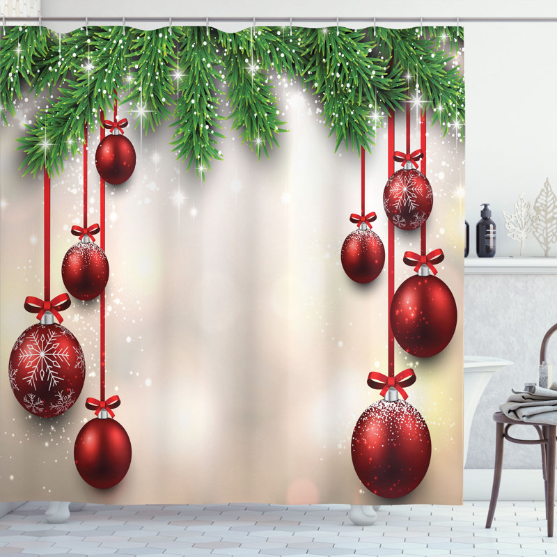 Rideau de douche simple Christmas Christmas, H 70 po x l 69 po