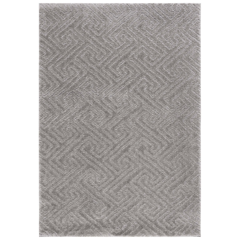 Tapis à poil long gris Tahoe 652 Tahoe, Rectangle 5 pi x 7 pi