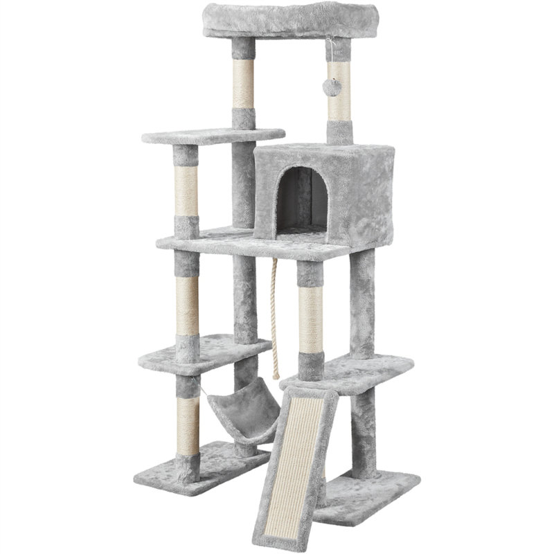 Large Multi-Purpose Cat Tower, Light Grey