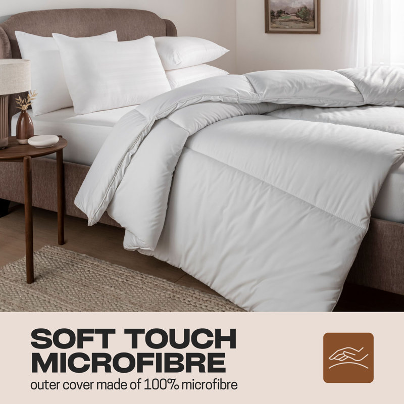 NightComfort Soft Touch Anti-Allergy Summer Season Microfibre 4.5 Tog Duvet, King size