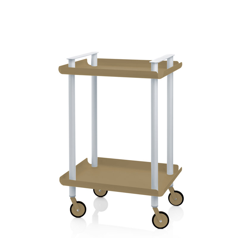 Zeigler Serving Cart, Grey, Brown