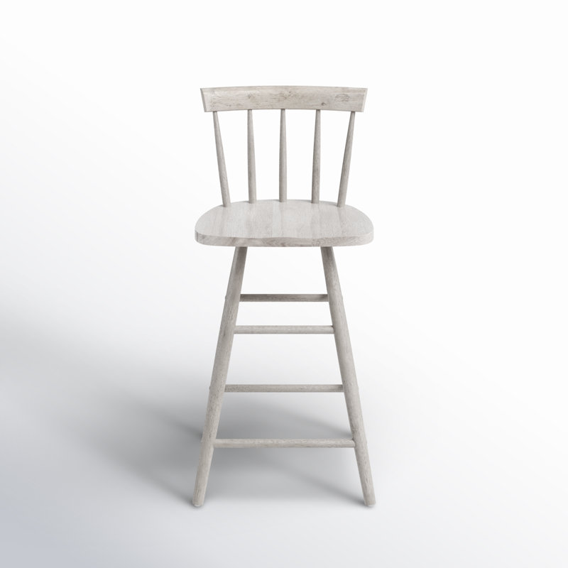 Bismarck Tally Wood Counter Stool, Gray