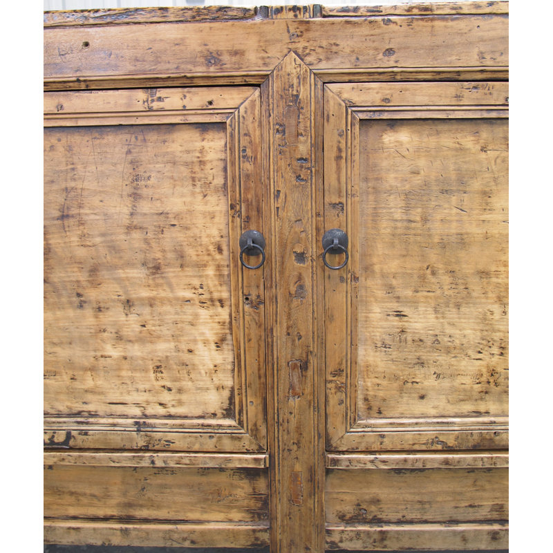 Aged Poplar Double Cabinet