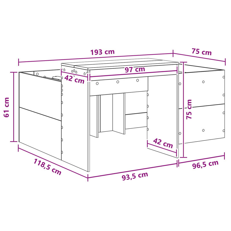 Bed, Brown, Small Single (2'6)