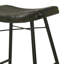 Tabouret de bar rembourré en cuir brun clair (ensemble de 2)-1170199047-1170199096