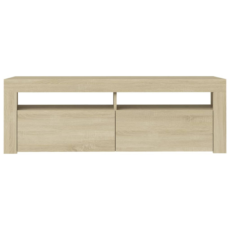 TV Stand with LED Lights 47.2" x 13.8" x 15.7", Oak