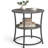 Side Table, Round End Table With 2 Storage Shelves For Living Room, Bedroom, Nightstand With Steel Frame For Small Spaces, Accent Coffee Table-1325339219
