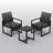 Ensemble de mobilier de patio extérieur, ensemble bistro en osier de rotin, chaises de conversation avec table basse en verre-1890626977