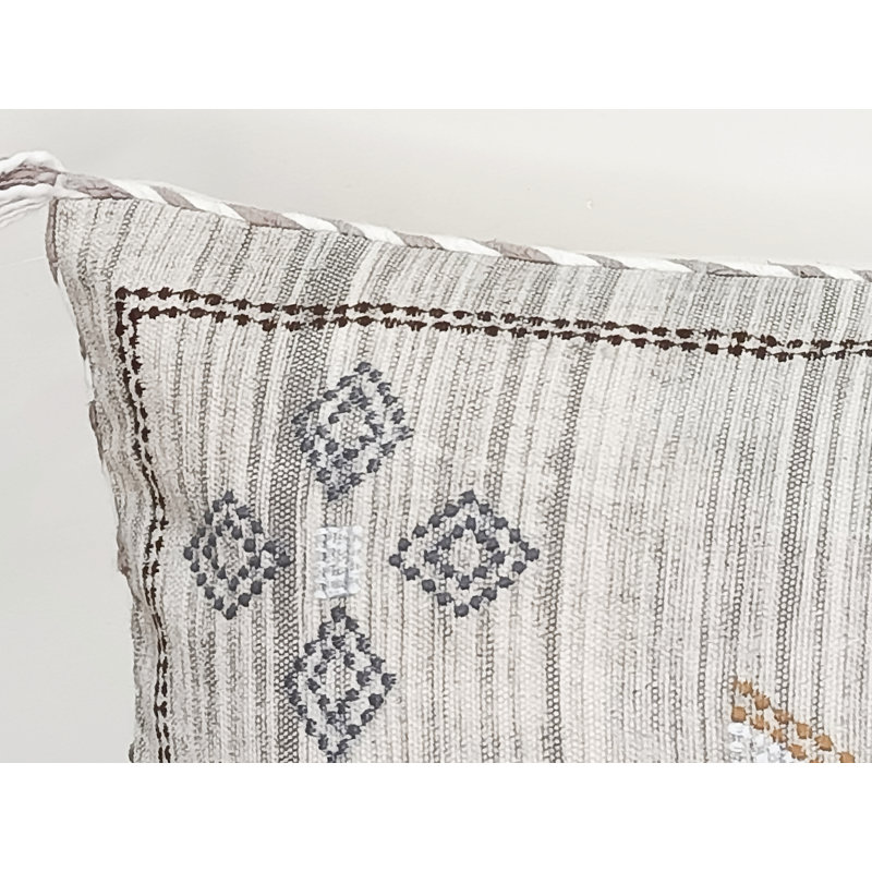 Cataline 100% Cotton Lumbar Pillow Cover, Rectangular 12" H x 28" W