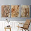 «Tree Texture Triptych I», toile encadrée de qualité supérieure - prête à être accrochée-69982859-69982858