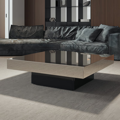 Table basse carrée en acier 39 po