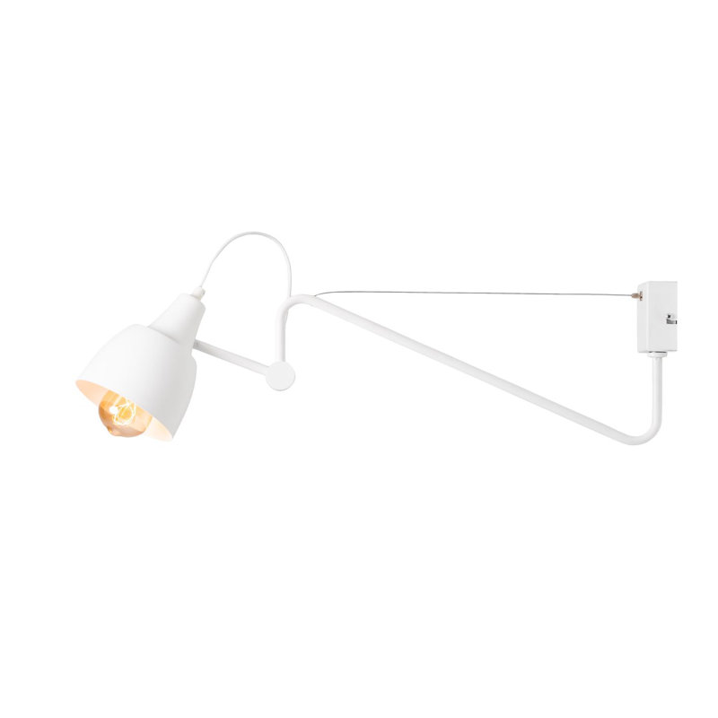 Choate Swing Arm Sconce, White