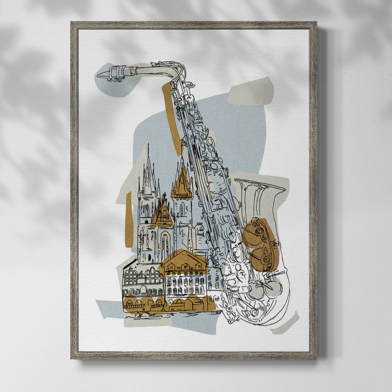 Rehearsal II Framed Print - Solid Wood, 11" H x 9" W