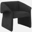 Fauteuil d'appoint à accoudoirs inclinés noir Mcdonald