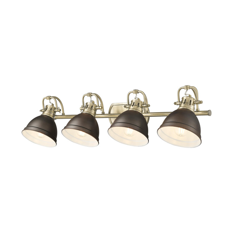 Brynnan 4-Light Bath Vanity, Aged Brass, Rubbed Bronze