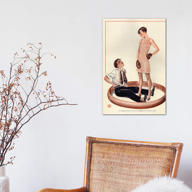 1926 La Vie Parisienne Magazine Plate - Wrapped Canvas Print, 30.48 cm H x 45.72 cm W