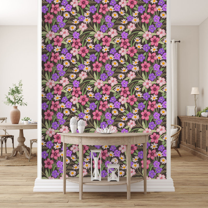 Floral Tile, 18.75" W x 25" L, Vinyl